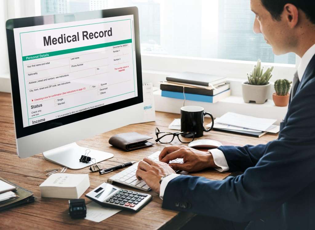 Screenshot of EHR Software Interface - Visual reference for medical billing software.