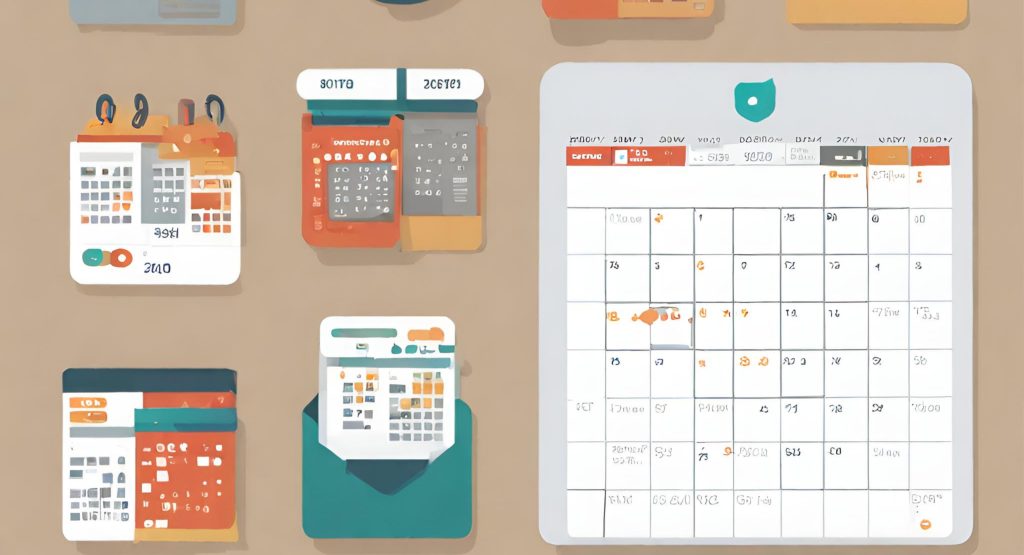 "Integrated Timing - Clock and Calendar Emphasizing Timely Payment Posting" "Integration of a clock and calendar, emphasizing the timely nature of payment posting with specific hours, days, or weeks."