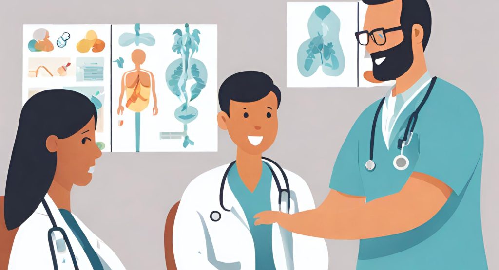 "Image of a doctor engaging in a personalized discussion with a patient, highlighting individualized treatment options."