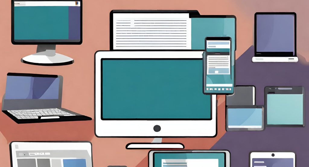 "Professionals using digital devices in a collaborative work environment."