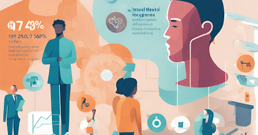 (infographic depicting the rising demand for mental health services and the evolving landscape of coverage in health insurance.)
