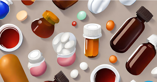 (Image of various prescription medications, including pills and syrups, representing the topic of prescribed medications.)