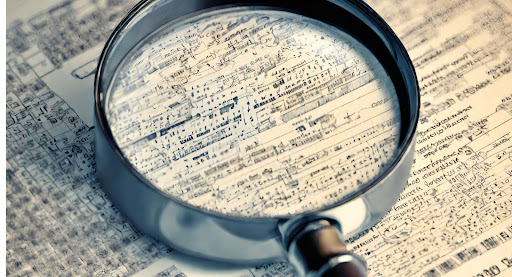("Magnifying glass focusing on medical codes, emphasizing attention to detail and accuracy.")