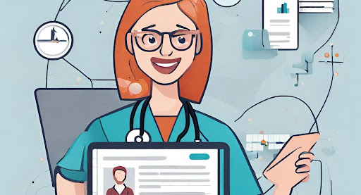 ("Efficient workflow with communication points, showcasing smooth interactions in medical billing.")