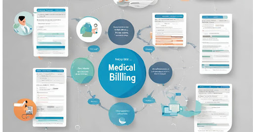 ("Visual representation of the medical billing process in ACOs, showcasing key stages and interactions for efficient management.")