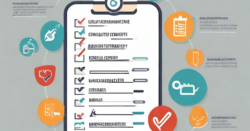 ("Checklist graphic symbolizing regulatory compliance in ACOs, with checkmarks highlighting adherence to key requirements.")
