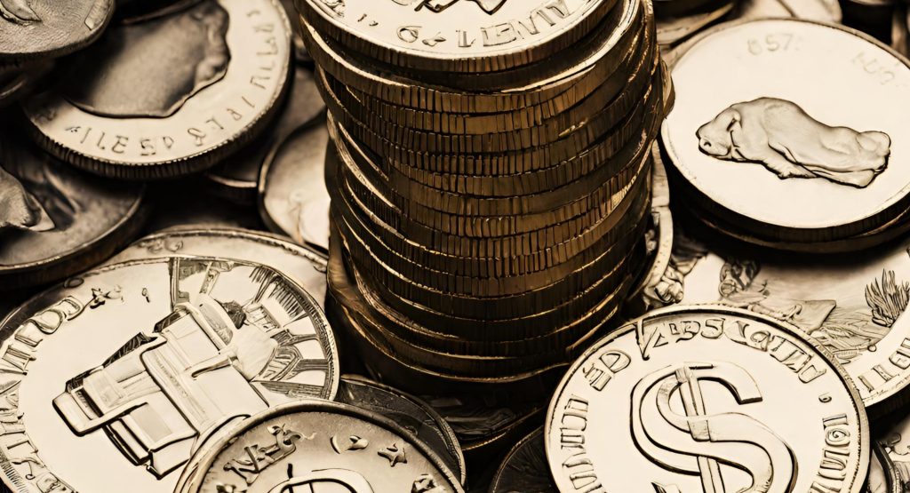 ("Stack of coins or dollar bills representing the financial aspect of reimbursement.")