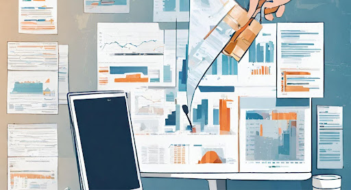 ("Analyzing Healthcare Data for Claim Scrubbing Process".) ("Person analyzing healthcare data on computer screen.")
