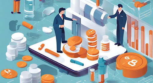 ("Understanding Factors Contributing to Prescription Drug Prices") ("Visual breakdown of factors contributing to prescription drug prices, including manufacturing, research, marketing, and profit margins.")