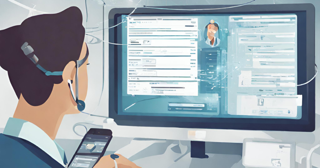 A healthcare provider using advanced medical billing software, showcasing the seamless integration of technology in streamlining billing processes.