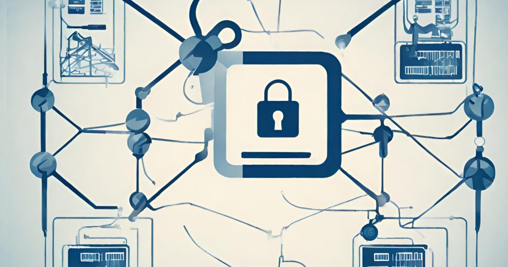  "Illustration of a padlock symbolizing secure data transfer between a medical institution and a billing outsourcing company."