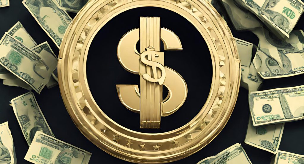 ("Image of a pile of money intertwined with a symbol representing incentives, illustrating financial rewards tied to performance in healthcare.")