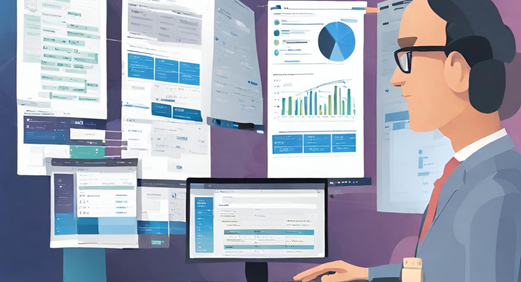 ("Image showing various components of revenue cycle management seamlessly integrated into a unified system, emphasizing efficiency and coordination in healthcare.")
