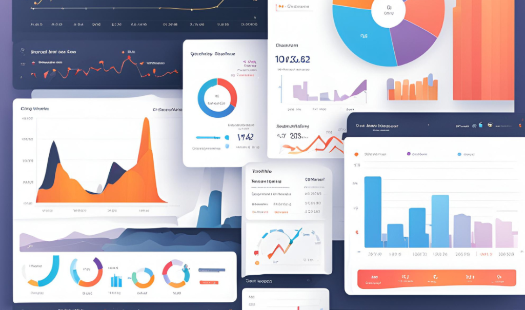 Medical billing software dashboard displaying claims, payments, and real-time data charts