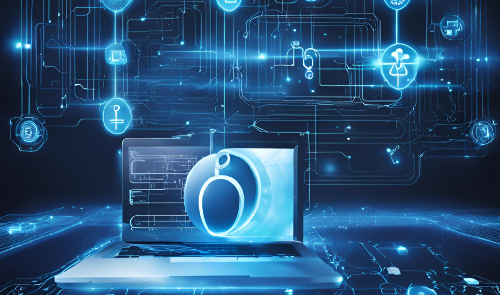 Secure medical billing system represented by data encryption icons and locked symbols