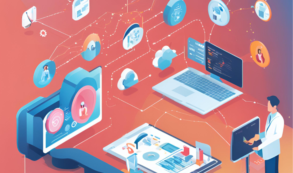 An illustration of AI and analytics optimizing billing workflow