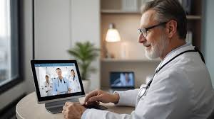 "Patient on a call with an insurance advocate or support organization, accessing external resources to address an insurance claim denial."