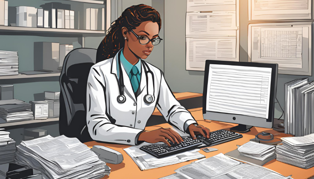 The Importance of Staying Updated with Medical Billing and Coding Regulations and Standards Medical billing and coding professional reviewing updates on a computer
